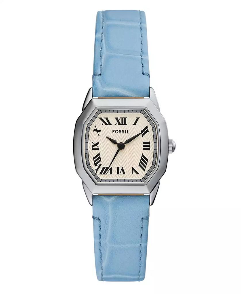 Fossil Women
s Harlow Three-Hand Light Blue Leather Watch, 27mm