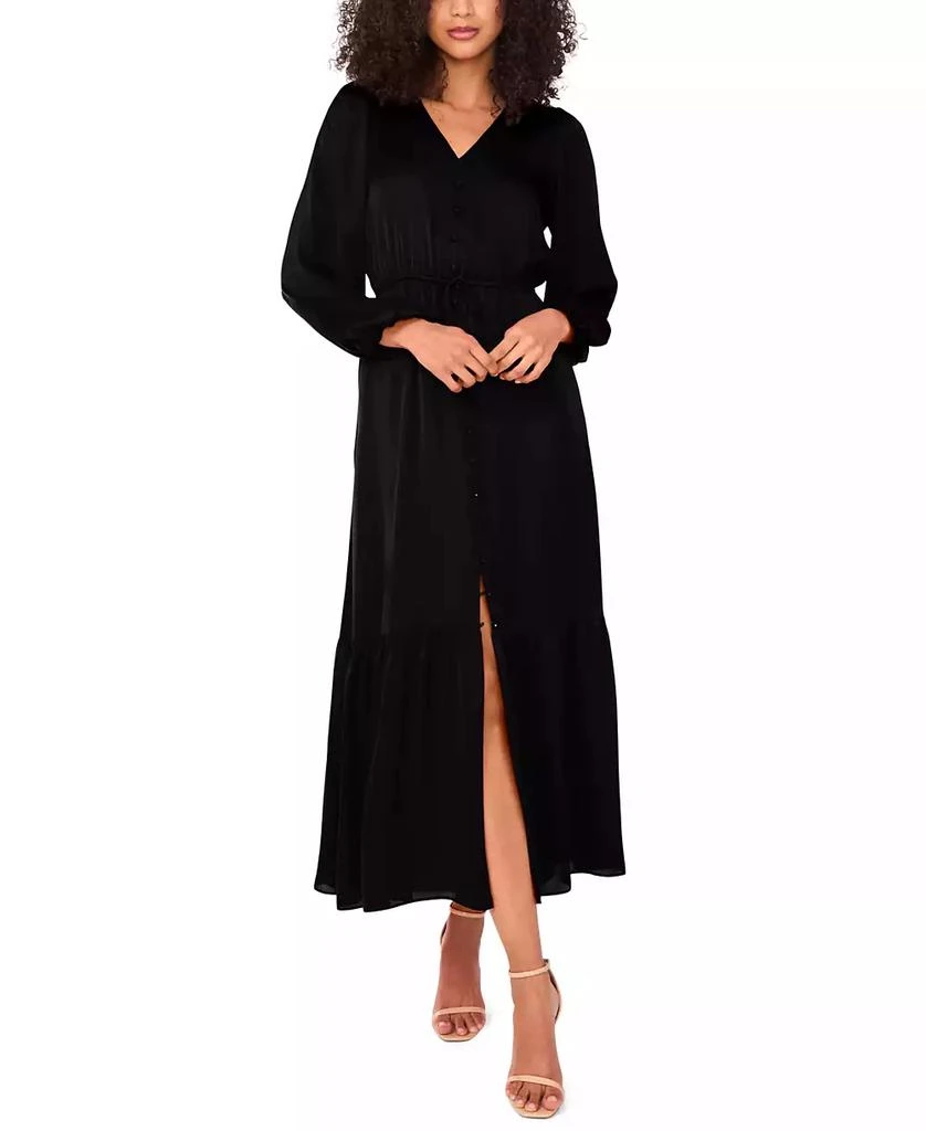 1. State Women's Drawstring-Waist Button-Front Maxi Dress 1