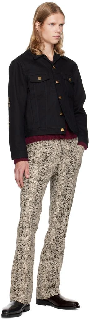 Ernest W. Baker Black Studded Denim Jacket 4