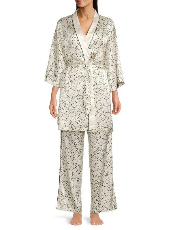 Martha Stewart 3-Piece Robe, Top & Pajama Set 1