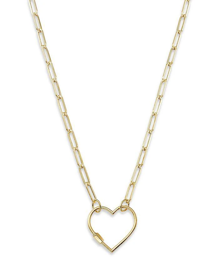 Bloomingdale
s Open Heart Clasp Pendant Necklace in 14K Yellow Gold, 18"