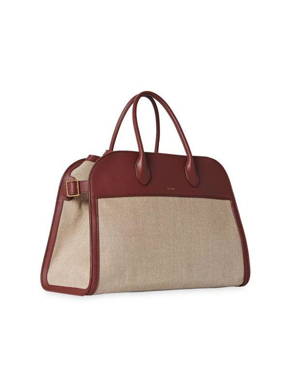 The Row Soft Margaux 15 Canvas & Leather Satchel 2