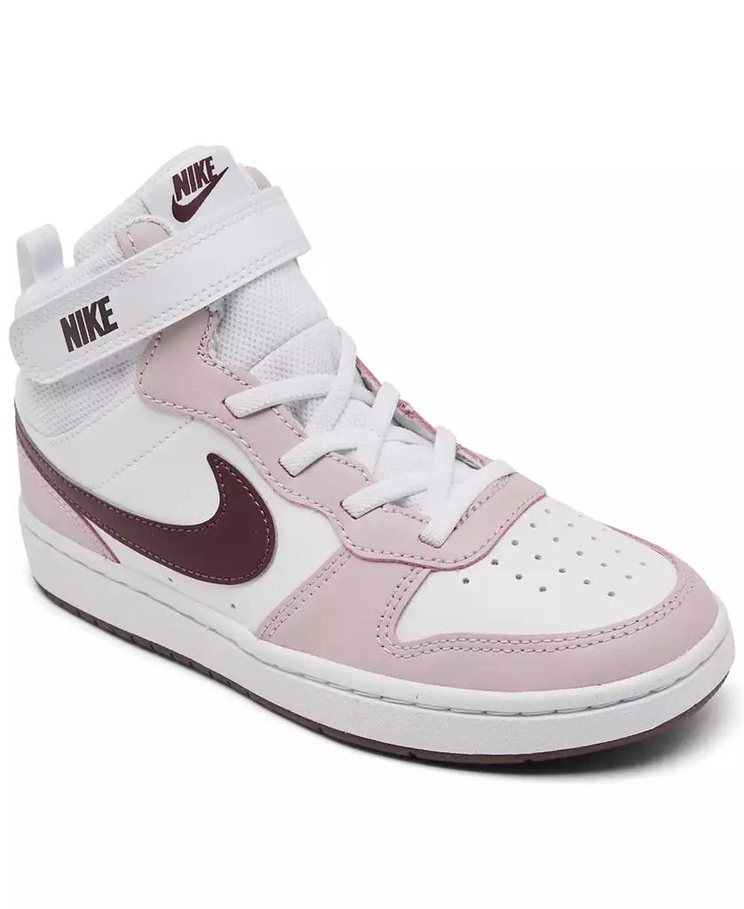 NIKE Little Girls Court Borough Mid 2 Stay-Put Closure Casual Sneakers from Finish Line