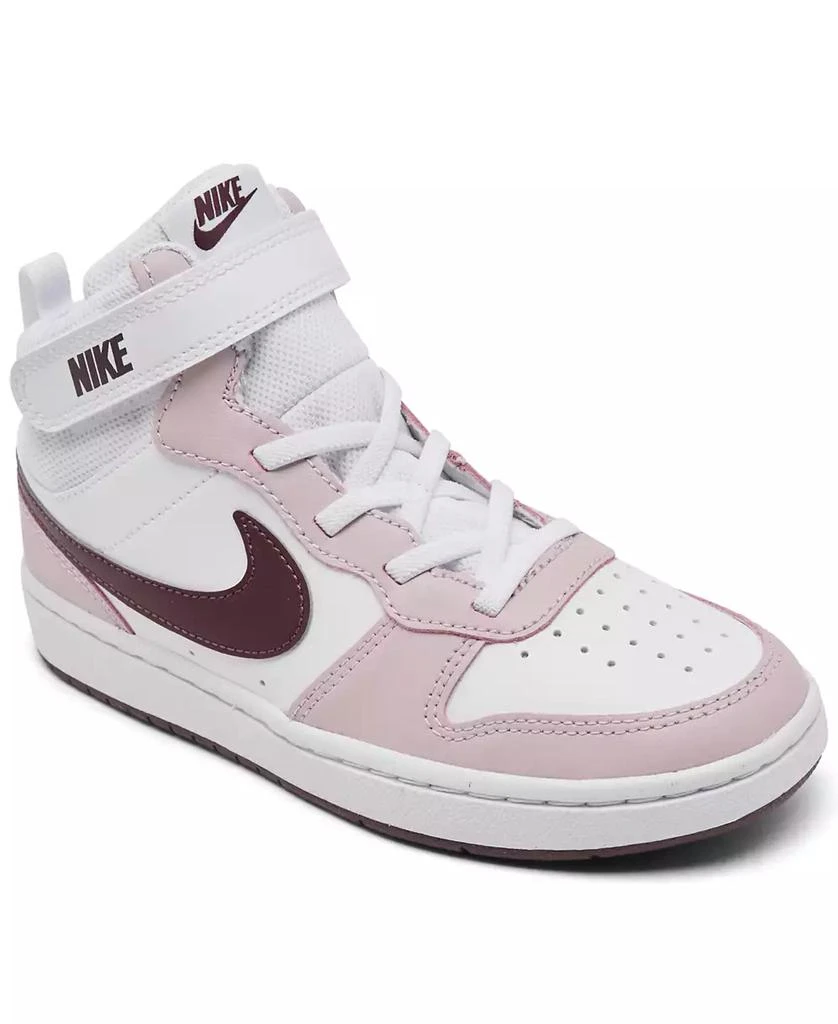 Nike Little Girls Court Borough Mid 2 Stay-Put Closure Casual Sneakers from Finish Line 1