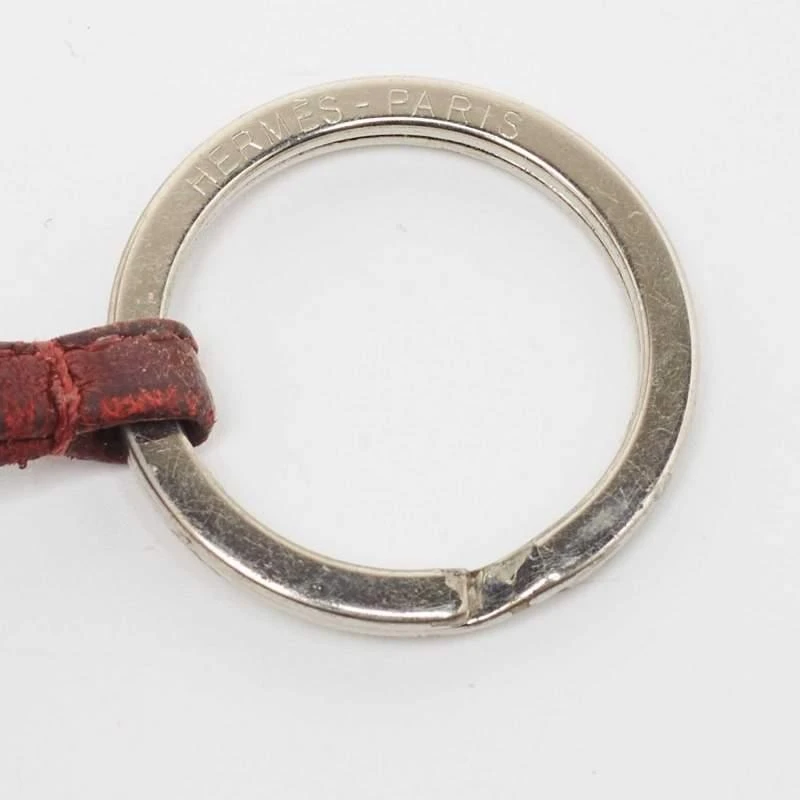 Hermes Hermes Ruby Lambskin Leather Carmen Tassel Keychain 4