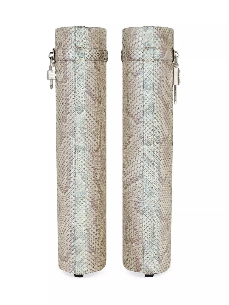 Givenchy Shark Lock Boots In Python With Pearl Effect 5