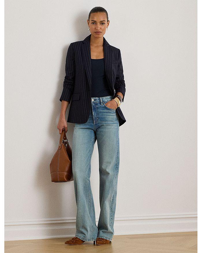 Ralph Lauren Striped Wool Blend Twill Blazer