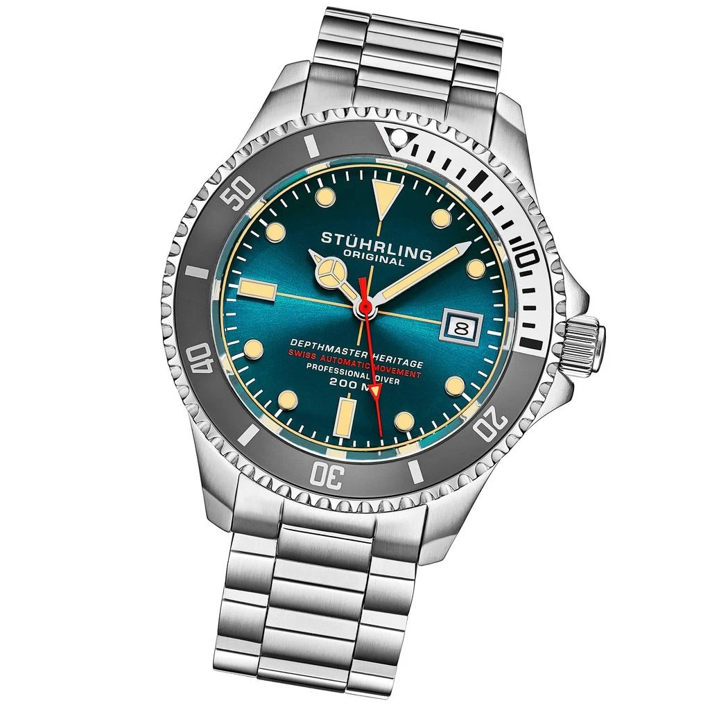 Stuhrling Original Swiss Automatic Depthmaster Heritage 883H 42mm Diver 8