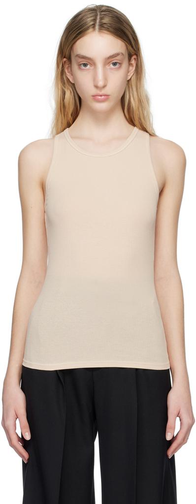 Filippa K Beige Fine Rib Tank Top