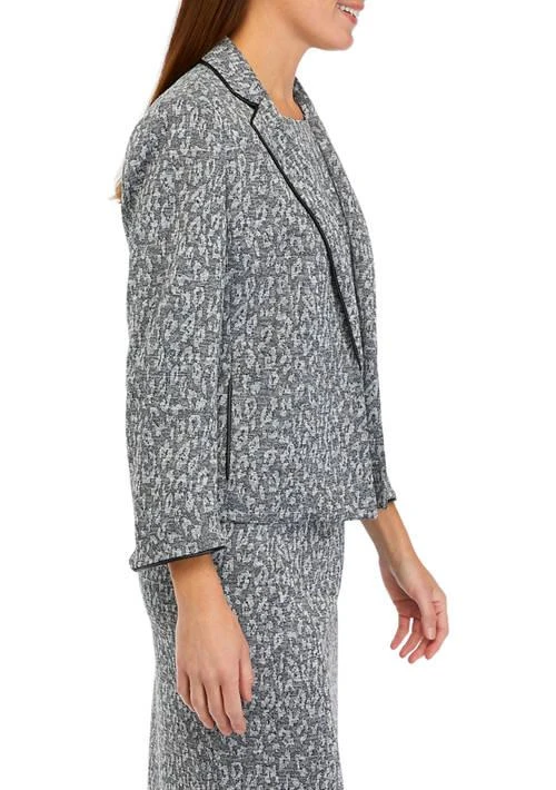 Kasper Womens Open Front Jacket With Piping 3