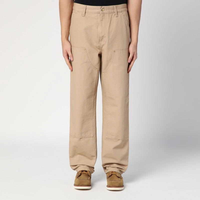 Carhartt WIP Dusty Brown Rinsed Double Knee Pant 1