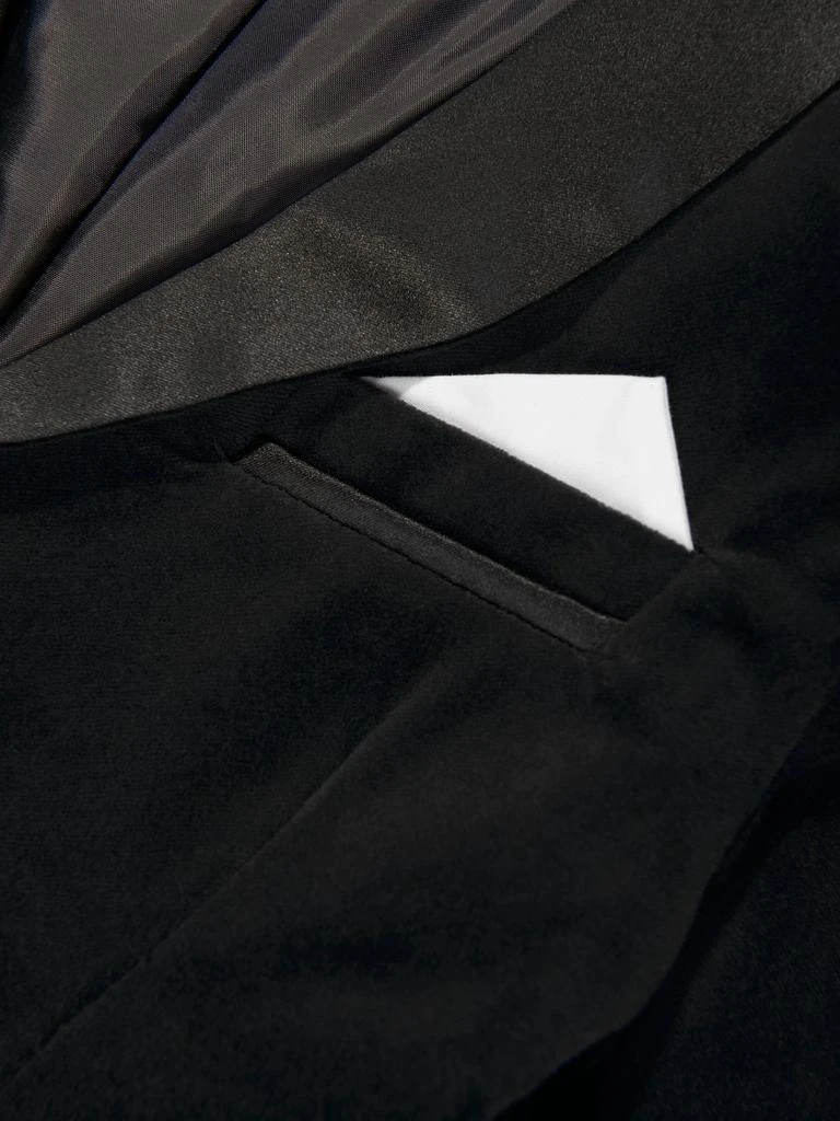 Patachou Patachou Handkerchief Detailed Velvet Party Blazer 3