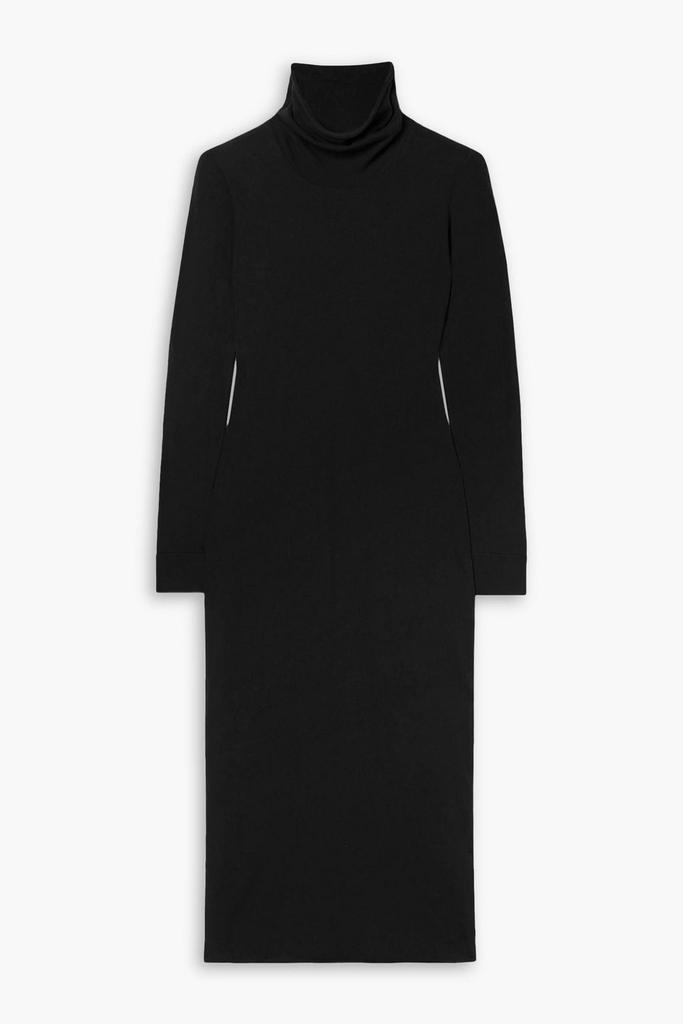 James Perse Stretch-cotton jersey turtleneck maxi dress