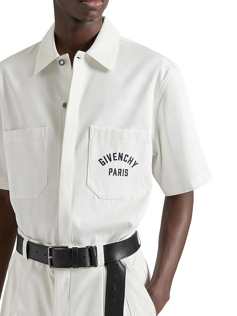 Givenchy Shirt in Cotton with Paris Embroidery 4