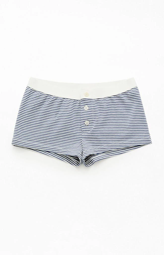 John Galt Black Striped Pajama Boyshorts