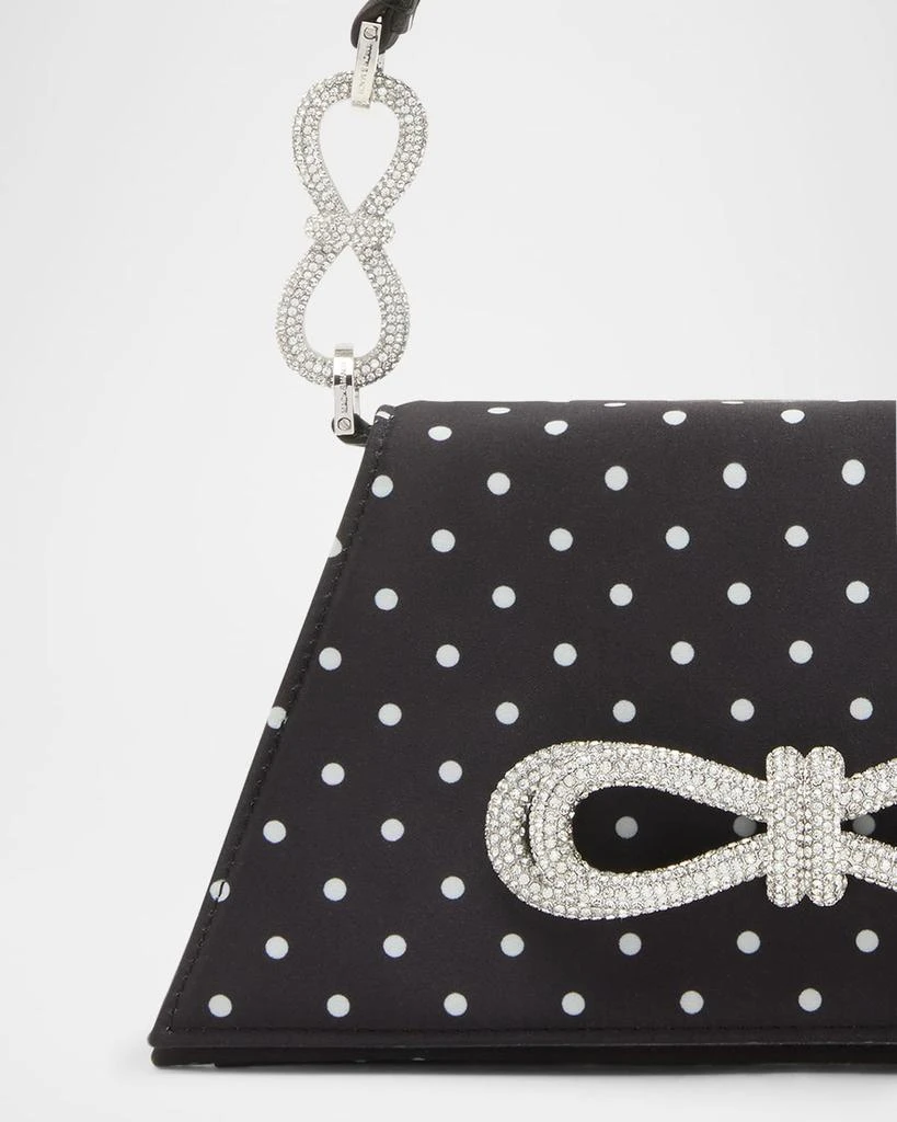 Mach & Mach Samantha Bow Polka Dot Satin Top-Handle Bag 4