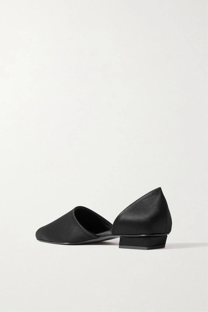 Totême The Peep-Toe satin point-toe flats 3