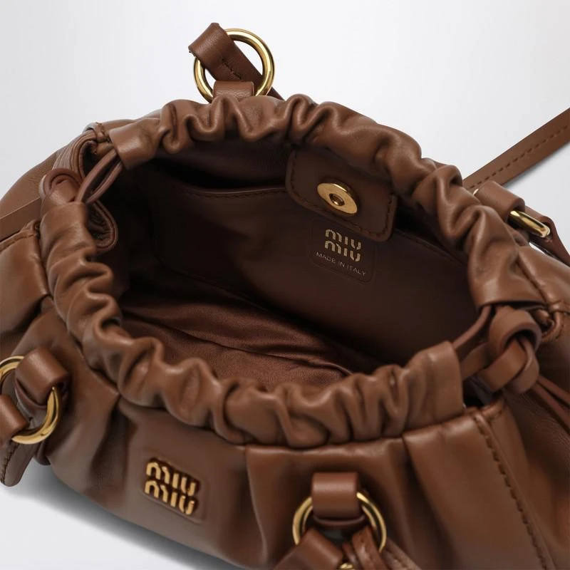 Miu Miu Mini Joie bag in cognac nappa leather 5