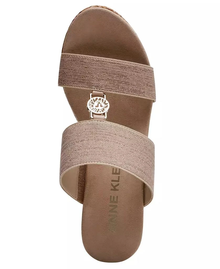 Anne Klein Women's Rikki Double Band Wedge Sandals 6