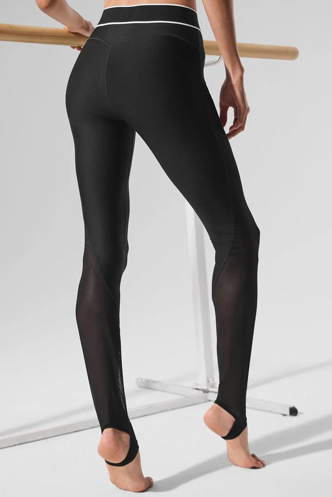 Alo Airlift Mesh High-Waist Darling Stirrup Legging - Black 4