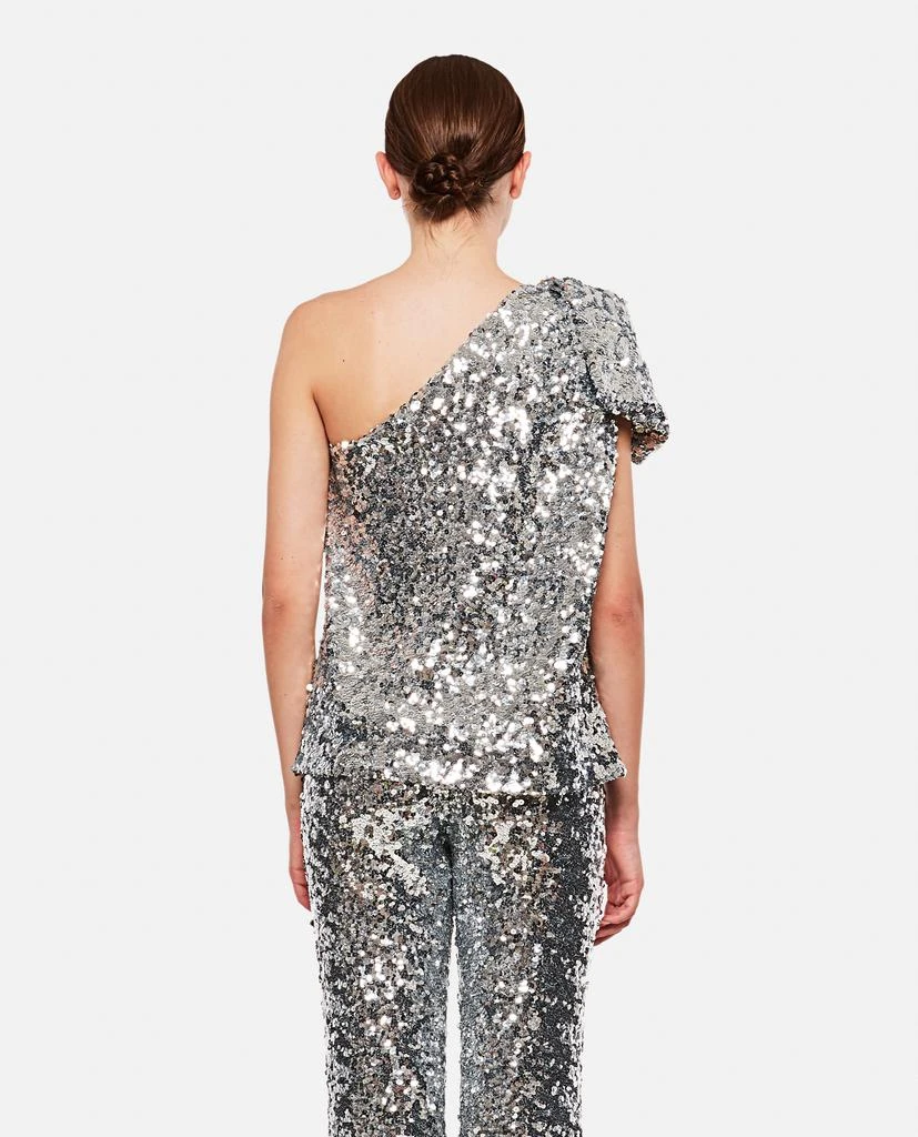 Halpern One Shoulder Top With Sequins 3