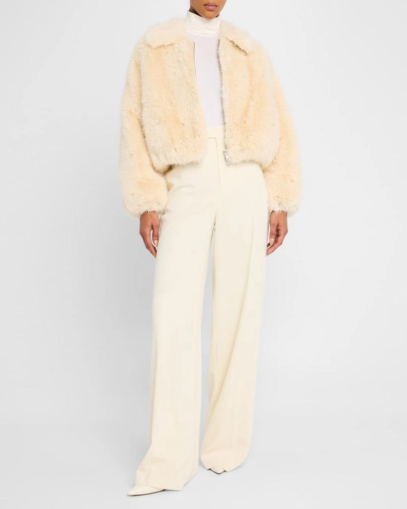 A.L.C. Esme Embellished Faux Fur Jacket 2
