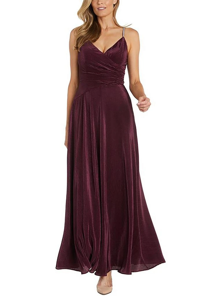 NW Nightway Womens Embellished Shutter Pleat Evening Dress 1