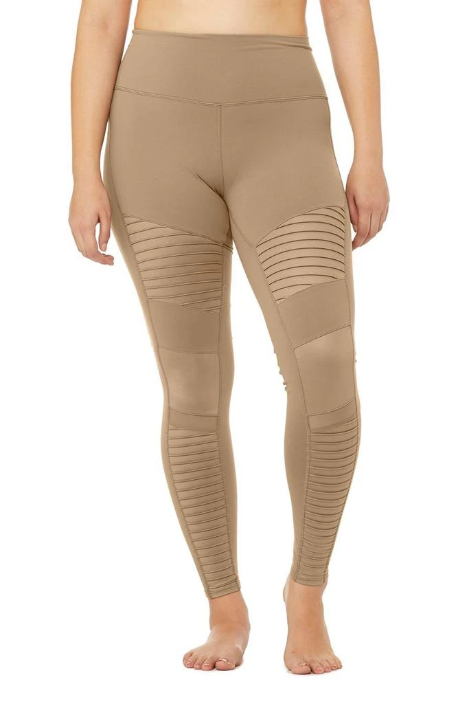Alo High-Waist Moto Legging - Gravel/Gravel Glossy 5