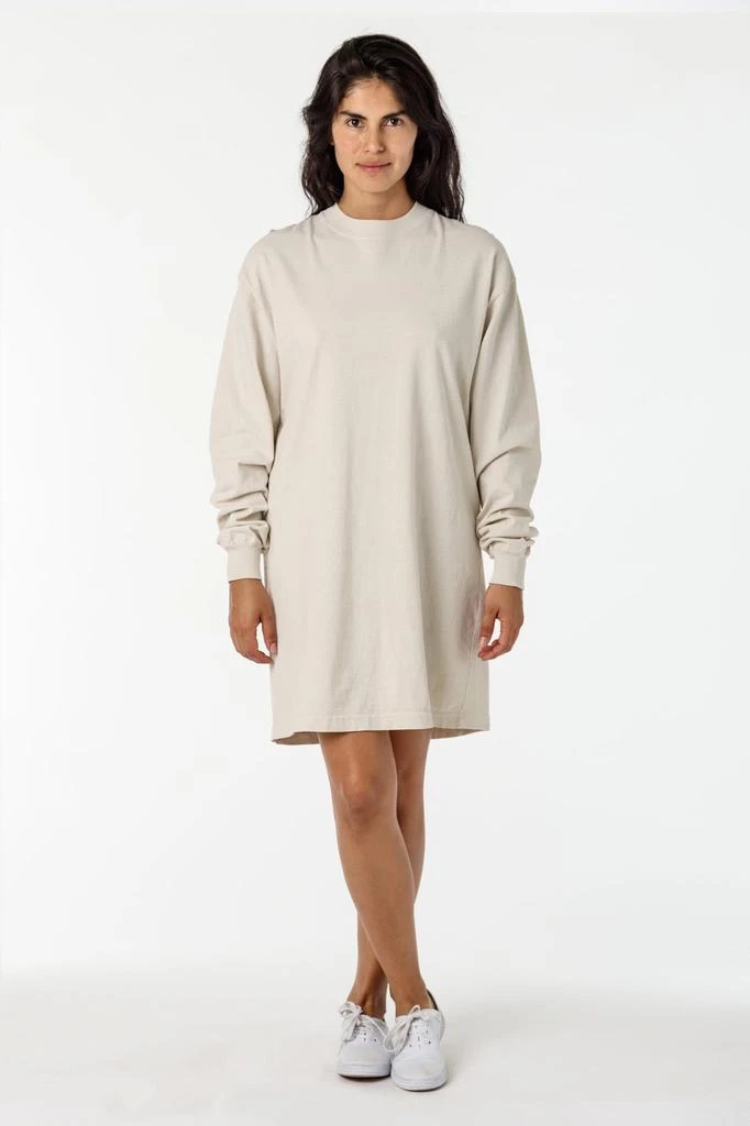 Los Angeles Apparel 1837GD - Long Sleeve Garment Dye Mockneck Dress 4