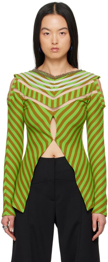 Kiko Kostadinov Green Panoply Top