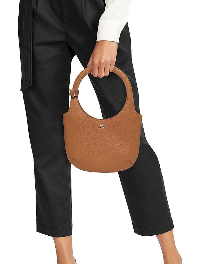 courreges Holy Grained Leather Top Handle Bag 3