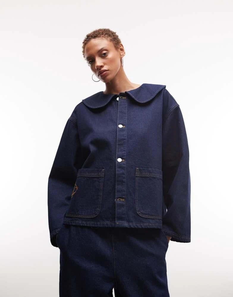 Reclaimed Vintage Reclaimed Vintage peter pan collar denim shirt co-ord
