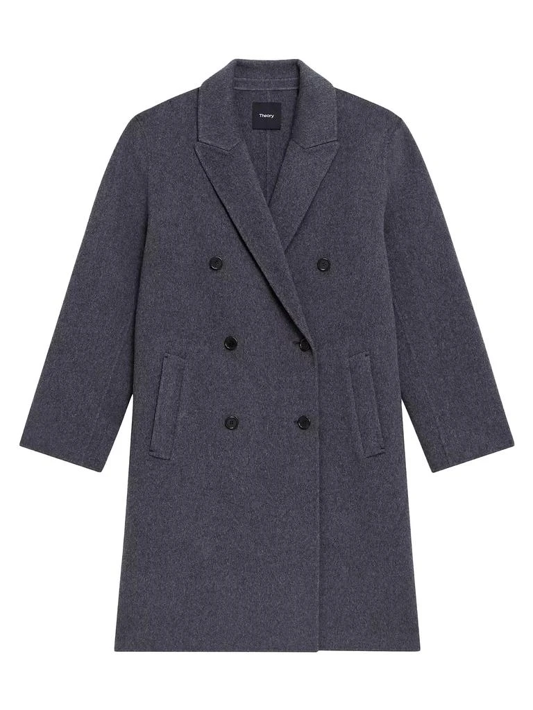 Theory Wool-Blend Double-Breasted Coat 1