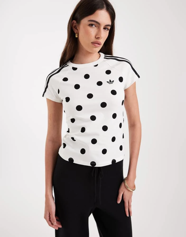 adidas Originals t-shirt in white polka dot