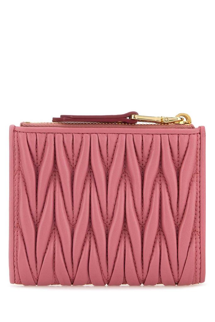 Miu Miu Miu Miu Logo Plaque Zipped Wallet