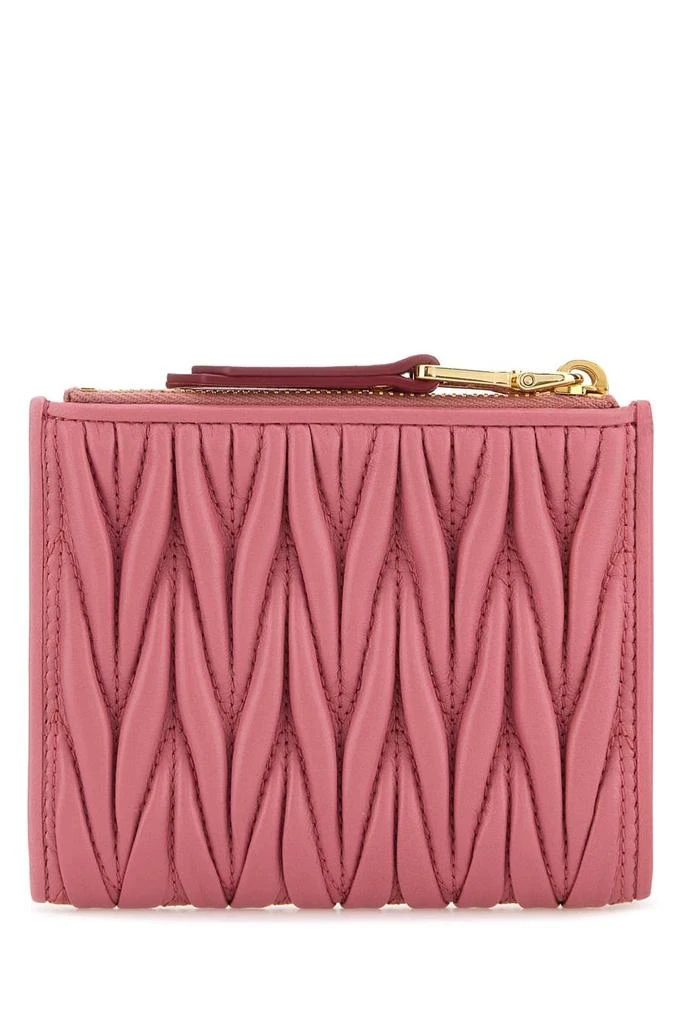 Miu Miu Miu Miu Logo Plaque Zipped Wallet 2