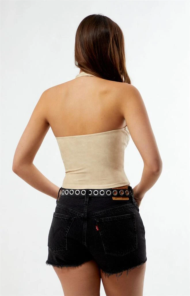 Your Favorite Delilah Faux Suede Halter Top 4