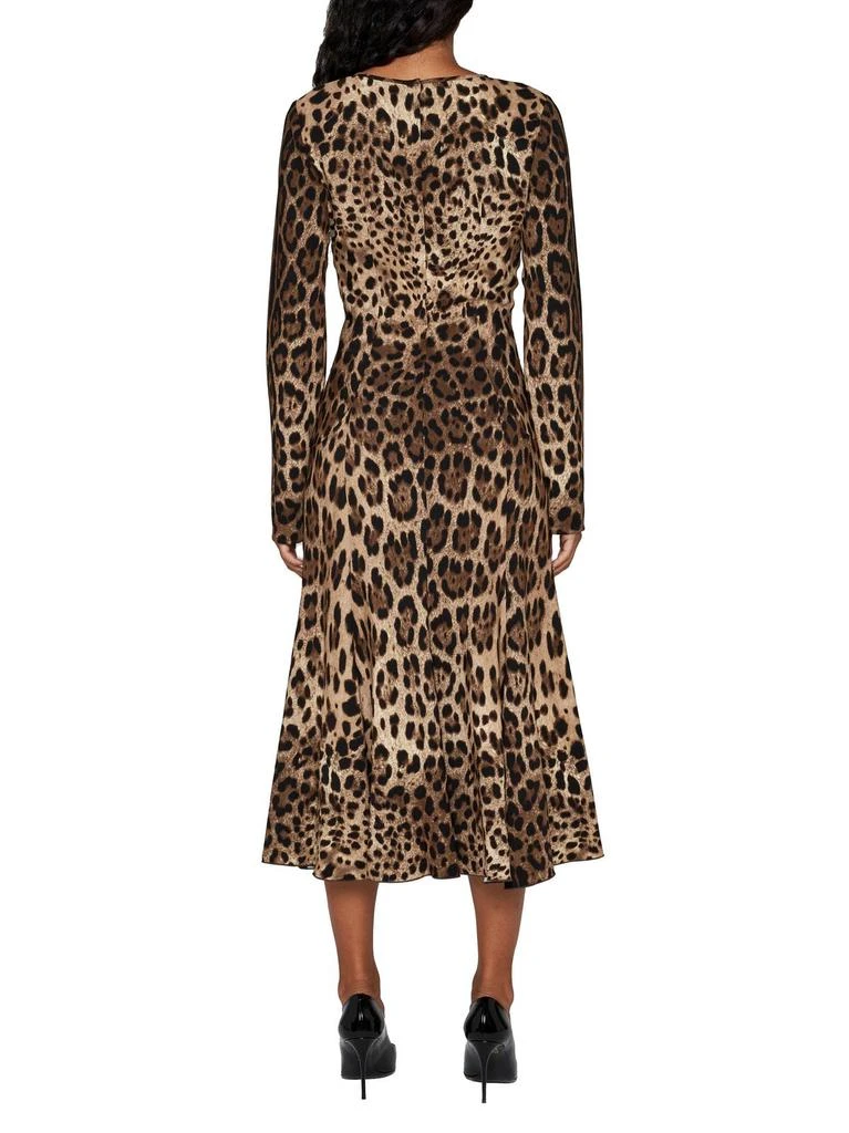 Dolce & Gabbana Dolce & Gabbana Leopard-Printed Flared Midi Dress 3