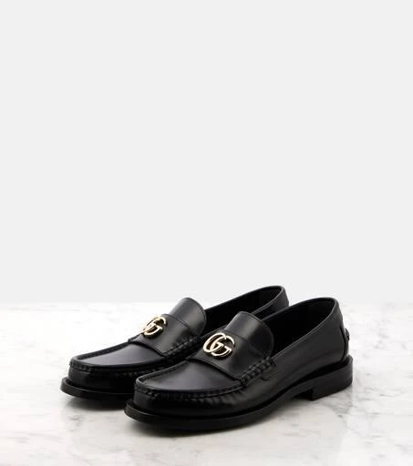 Gucci Double G leather loafers 4