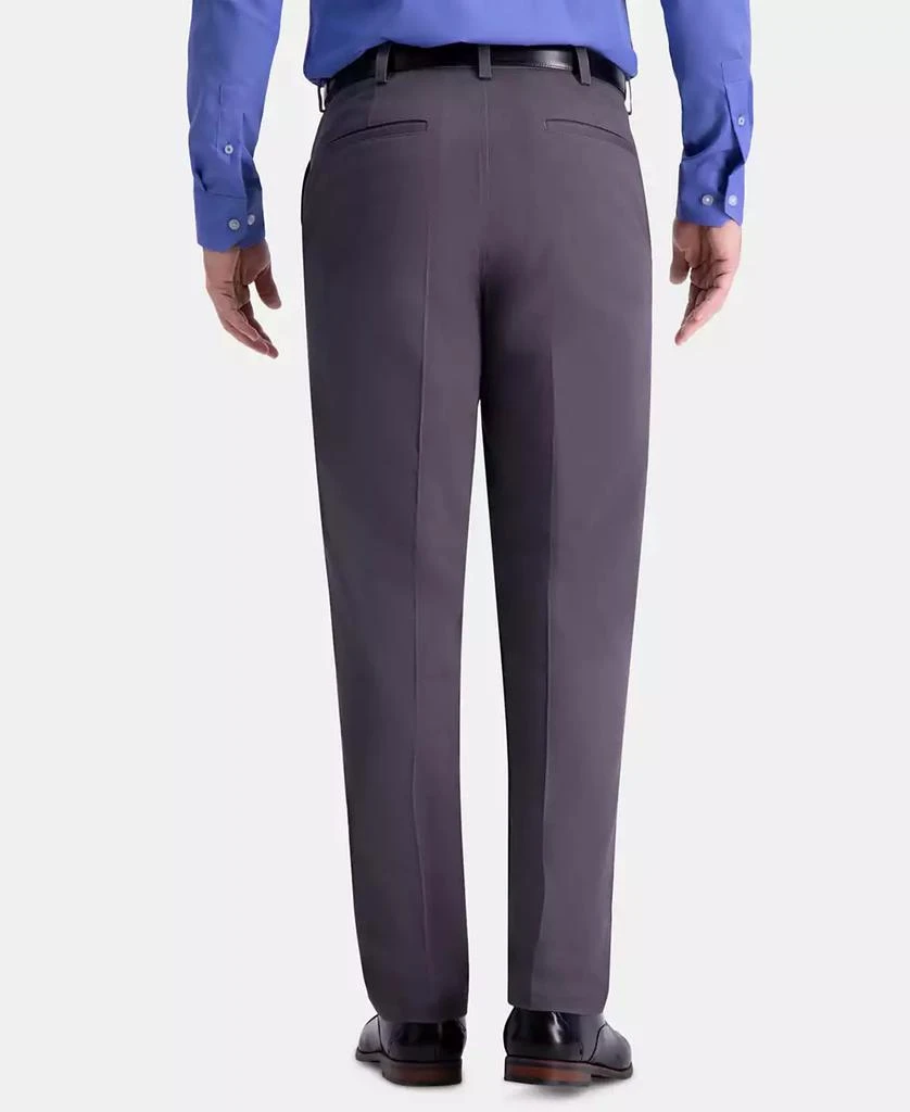 Haggar Men's Premium Comfort Khaki Classic-Fit 2-Way Stretch Wrinkle Resistant Flat Front Stretch Casual Pants 2