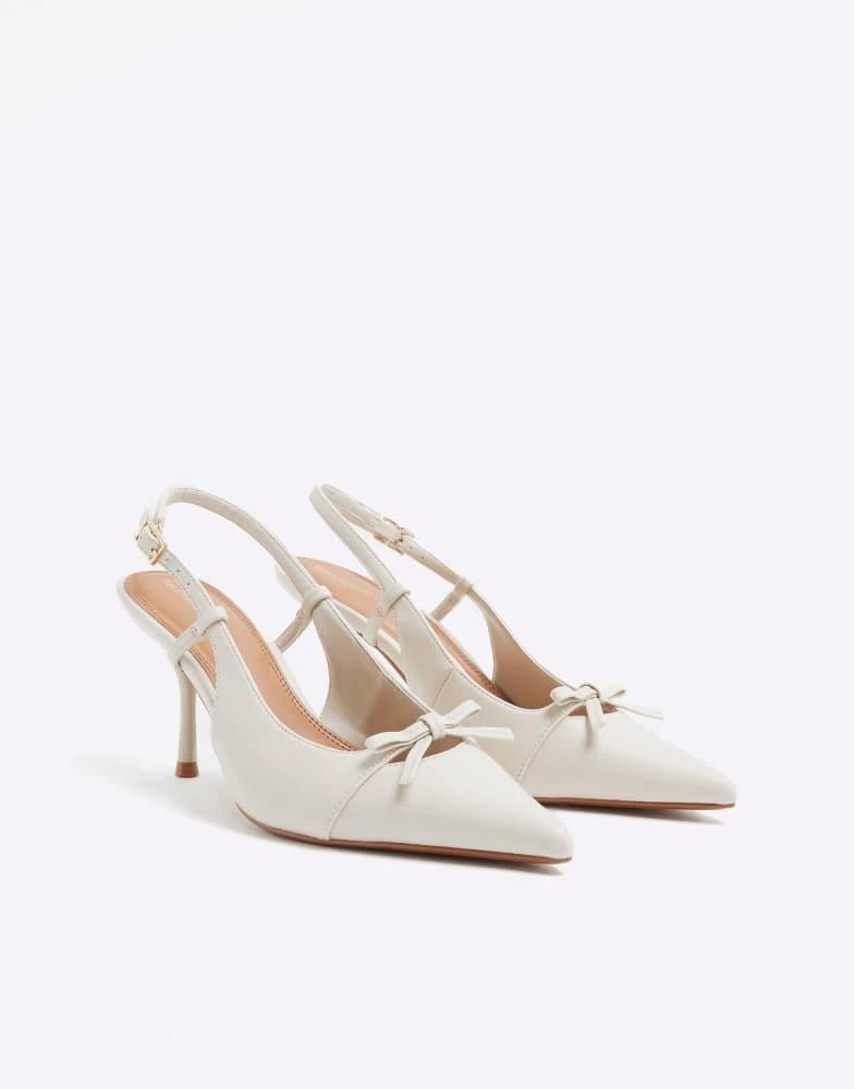 River Island River Island slingback court heel in cream 1