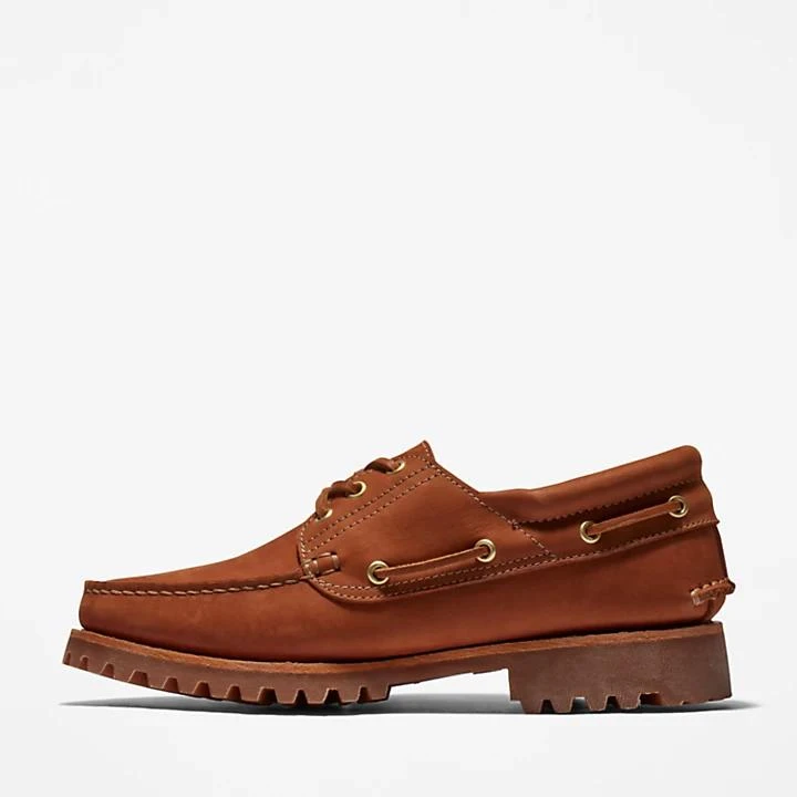 Timberland Timberland® 3-Eye Lug Handsewn Boat Shoe for Men in Brown 6