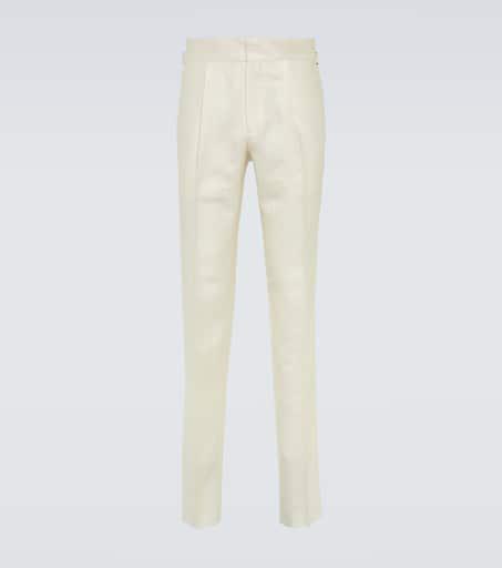 Thom Sweeney Wool, silk, and linen tapered pants