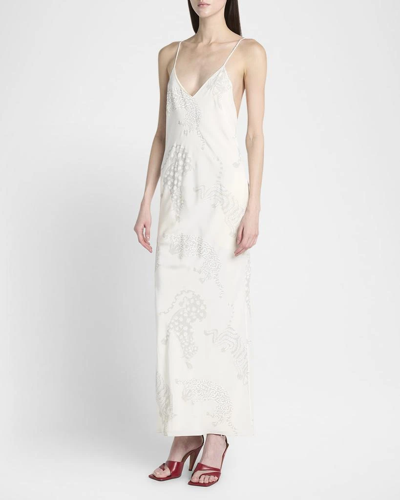 Stella McCartney Wild Cat-Print Silk Backless Slip Gown 4