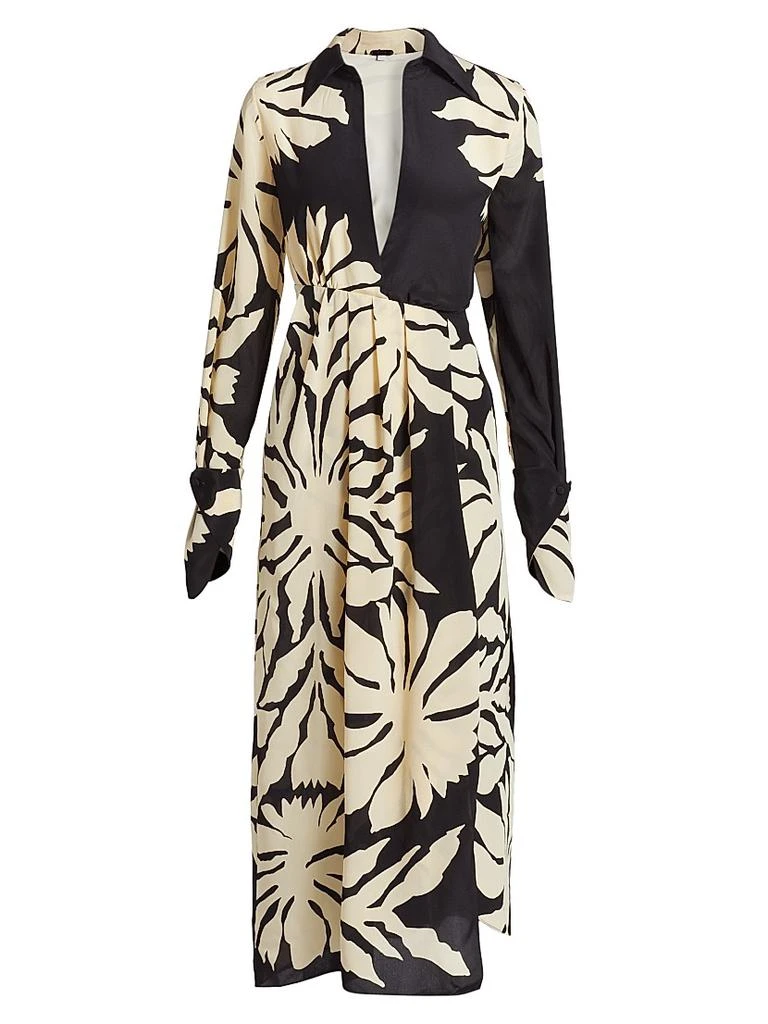 JOHANNA ORTIZ Dream Flowers Silk Midi-Dress 1