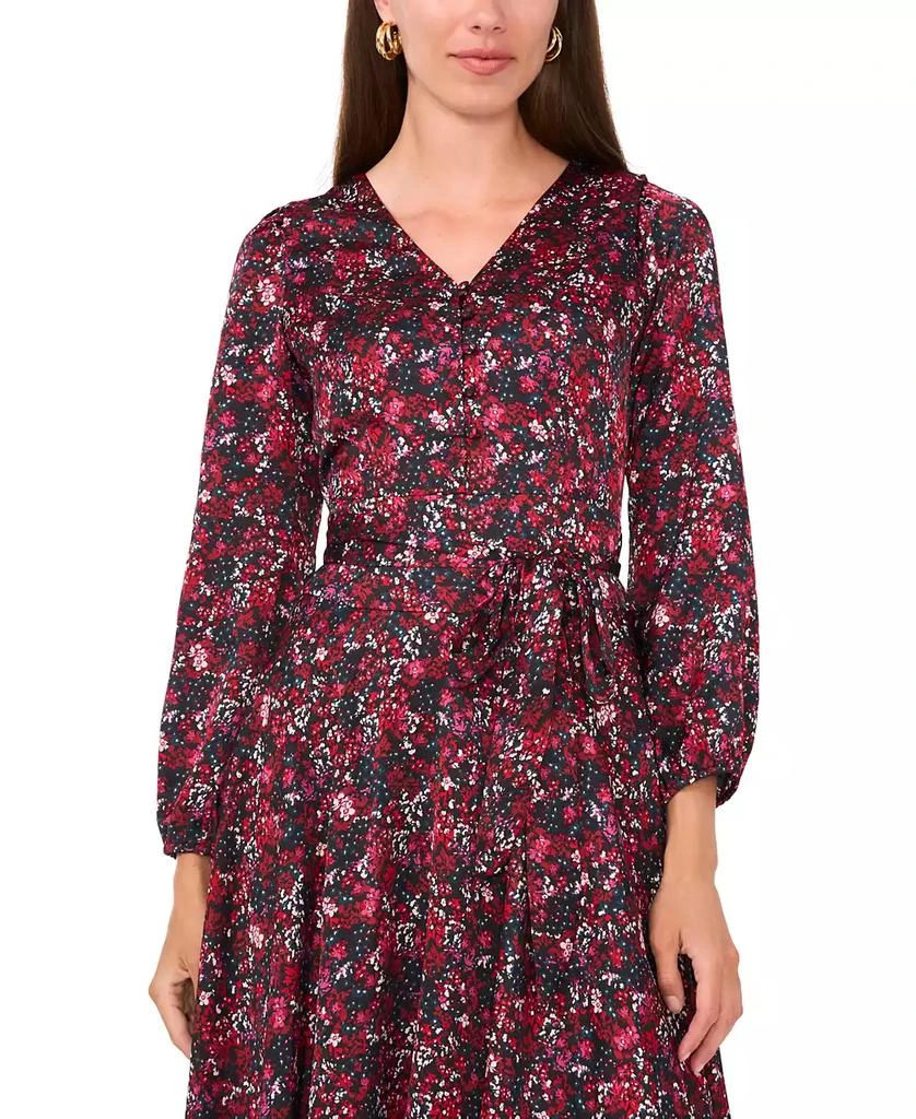 Vince Camuto Women's Printed V-Neck Asymmetrical-Hem Maxi Dress 3