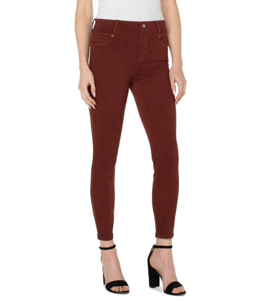 Liverpool Gia Glider Pull-On Ankle Skinny in Brunette 1