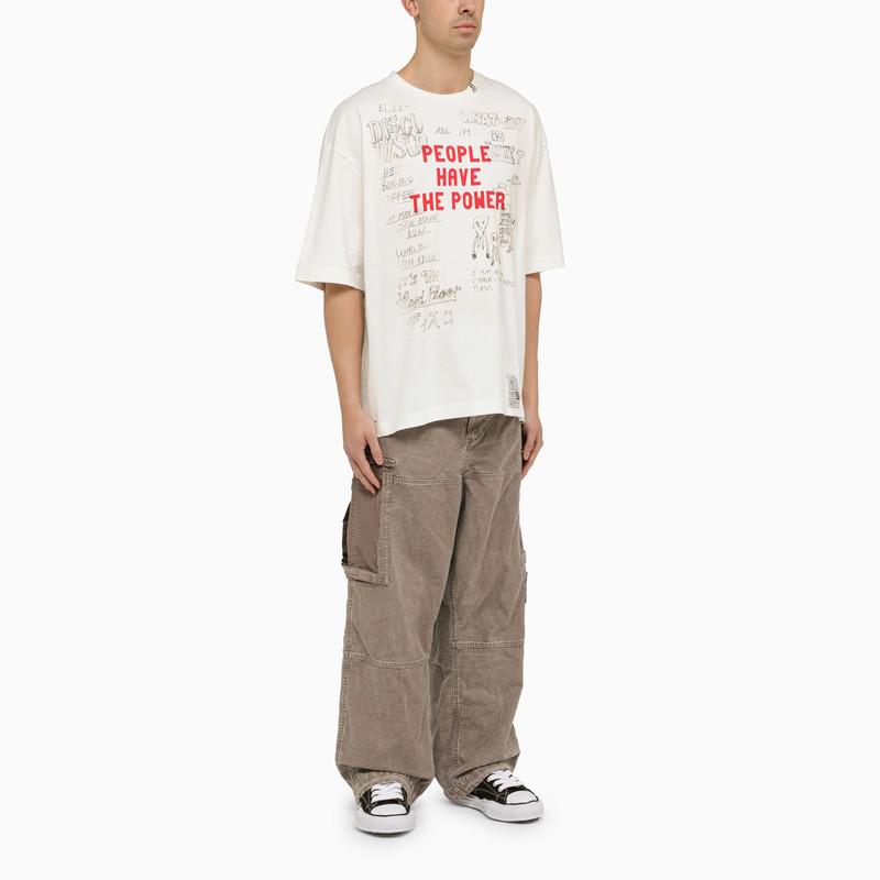 Maison MIHARA YASUHIRO Grey washed effect cotton trousers