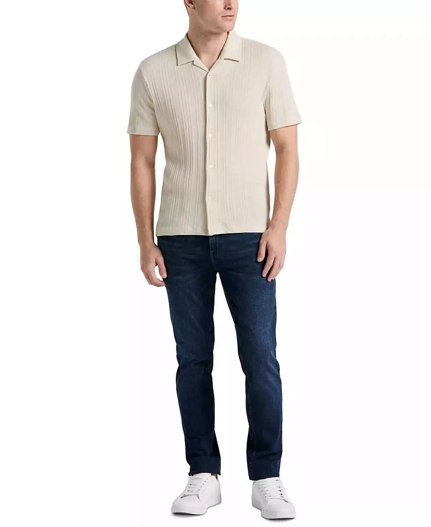 Perry Ellis Men's Short Sleeve Striped Button-Front Camp Shirt 4