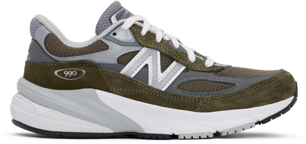 New Balance Green & Gray Made in USA 990v6 Sneakers
